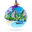 Thailand Beach Glass Ball Christmas Ornament 4 Inches in Multi color Round