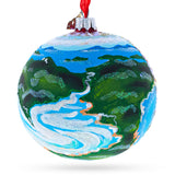 Queensland, Australia Glass Ball Christmas Ornament 4 Inches in Multi color, Round shape