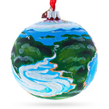Queensland, Australia Glass Ball Christmas Ornament 4 Inches in Multi color Round