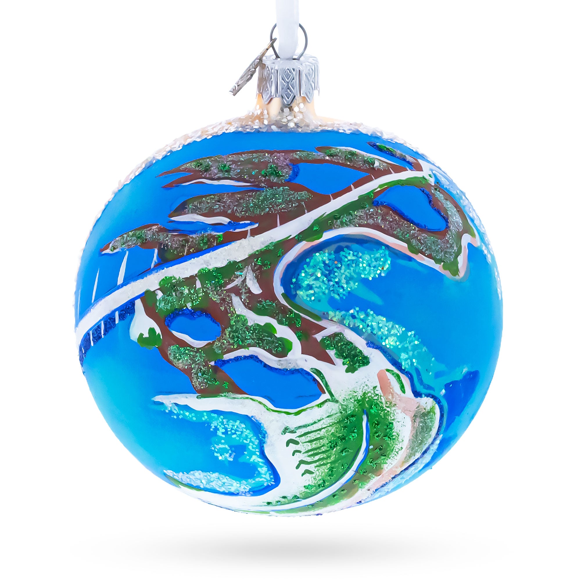 Florida Keys, USA Glass Ball Christmas Ornament 4 Inches in Multi color Round