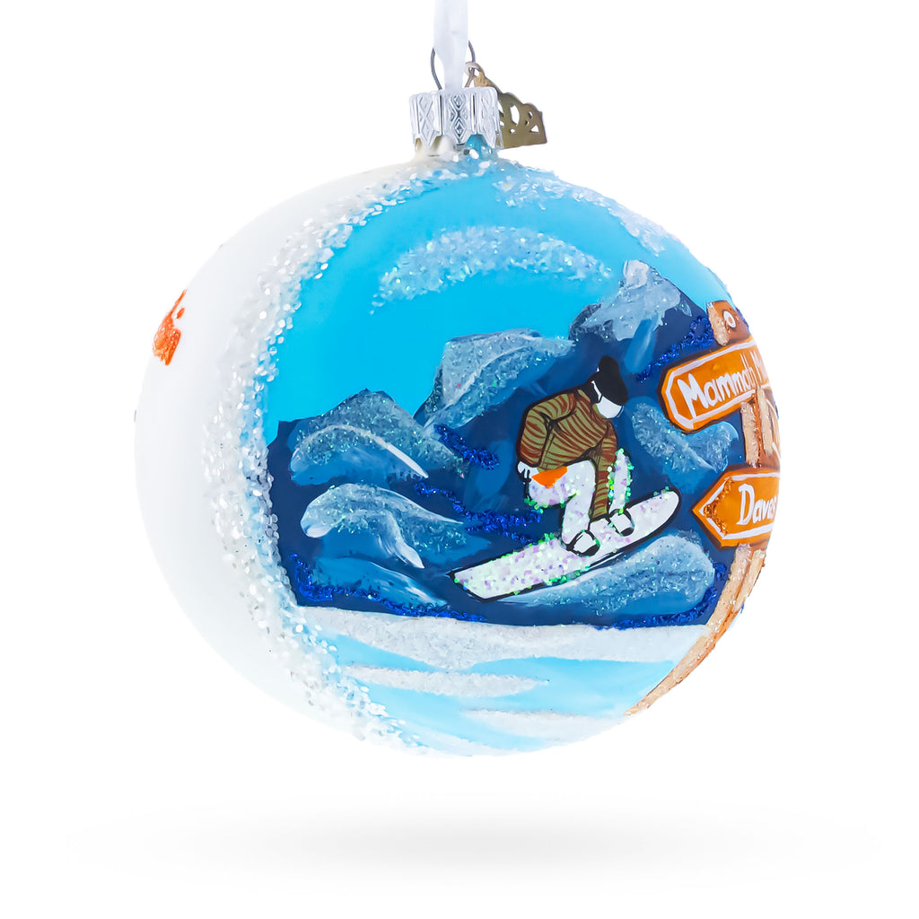 Mammoth Mountain Ski Area, California, USA Glass Ball Christmas Ornament 4 InchesUkraine , dimensions in inches: 4 x 4 x 4