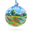 Wild Poppies Painting Glass Ball Christmas Ornament 4 Inches in Multi color Round