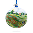 Wild Poppies Painting Glass Ball Christmas Ornament 4 Inches in Multi color, Round shape