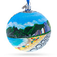 Glass Copacabana, Rio de Janeiro, Brazil Glass Ball Christmas Ornament 4 Inches in Multi color Round