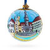 Old Town in Bratislava, Slovakia Glass Ball Christmas Ornament 4 Inches in Multi color Round