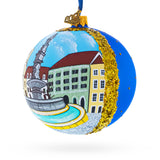 Old Town in Bratislava, Slovakia Glass Ball Christmas Ornament 4 InchesUkraine , dimensions in inches: 4 x 4 x 4
