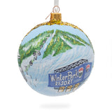 Colorado Ski Resort, USA Glass Ball Christmas Ornament 4 Inches in Multi color, Round shape