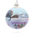 Steamboat Ski Resort, Colorado, USA Glass Ball Christmas Ornament 4 Inches in Multi color, Round shape