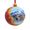 Val d 'Isere, France Glass Ball Christmas Ornament 4 InchesUkraine ,dimensions in inches: 4 x 4 x 4