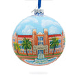 Tallahassee, Florida, USA Glass Ball Christmas Ornament 4 Inches in Multi color, Round shape