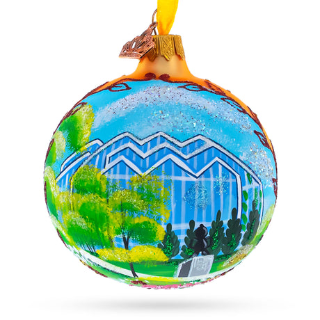 Frederik Meijer Gardens & Sculpture Park, Grand Rapids, Michigan, USA Glass Ball Christmas Ornament 3.25 Inches in Multi color, Round shape