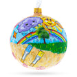I Love Art Glass Ball Christmas Ornament 4 Inches in Multi color, Round shape