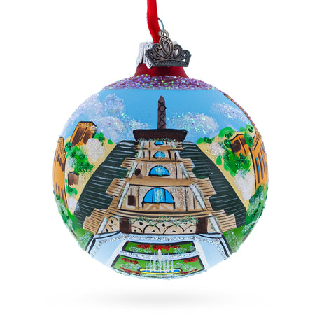 Glass Cafesjian Center for the Arts, Yerevan, Armenia Glass Ball Christmas Ornament 3.25 Inches in Multi color Round