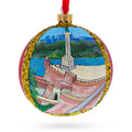 The Belgrade Fortress, Belgrade, Serbia Glass Ball Christmas Ornament 4 Inches in Multi color Round