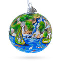 Japanese Garden, Portland, Oregon, USA Glass Ball Christmas Ornament in Multi color Round