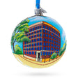 The Sixth Floor Museum at Dealey Plaza, Dallas, Texas, USA Glass Ball Christmas Ornament in Multi color, Round shape