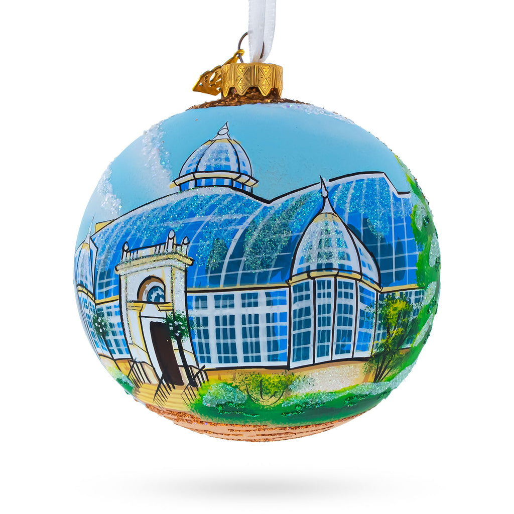 Franklin Park Conservatory and Botanical Gardens, Columbus, Ohio, USA Glass Ball Christmas Ornament in Multi color Round