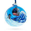 Niseko Ski Resort, Japan Glass Ball Christmas Ornament 4 Inches in Multi color Round