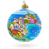 Cinque Terre, Italy Glass Ball Christmas Ornament in Multi color Round