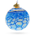 Salar de Uyuni, Bolivia Glass Ball Christmas Ornament in Blue color Round