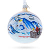 Glass Verbier Ski Resort, Switzerland Glass Ball Christmas Ornament in Multi color Round