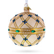 Glass Ball Christmas Ornament in Gold color, Round shape