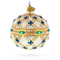 Glass Ball Christmas Ornament in Gold color Round