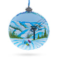 Deer Valley Ski Resort, Park City, Utah, USA Glass Ball Christmas Ornament in Multi color Round
