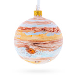 Jupiter Hand Painted Glass Ball Christmas Ornament 3.25 Inches in Multi color Round