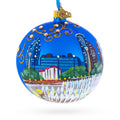 Atlanta, Georgia Jeweled Glass Ball Christmas Ornament 4 Inches in Multi color Round