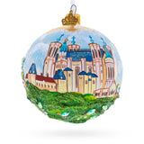 Basilica of Notre Dame of Fourviere, Lyon, France Glass Ball Christmas Ornament in  color Round