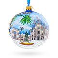 Duomo di Milano, Milan, Italy Glass Ball Christmas Ornament 4 Inches in Multi color Round