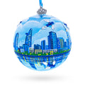 Ho Chi Minh City, Vietnam Glass Ball Christmas Ornament 4 Inches in Multi color Round