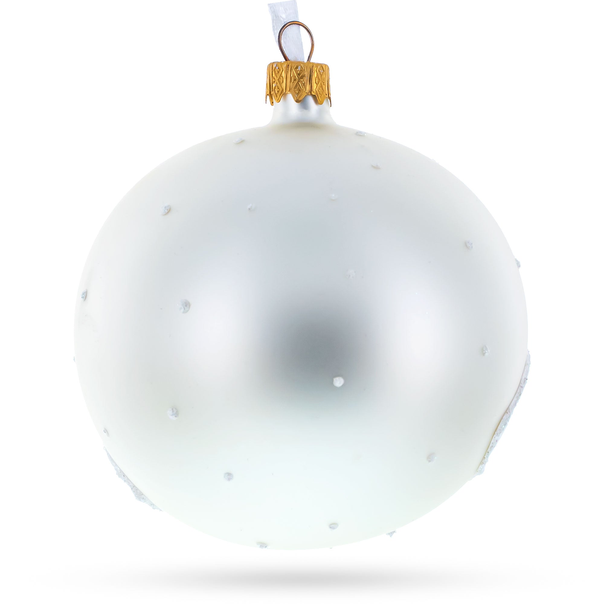 BestPysanky online gift shop sells winter romance first christmas glass ball ornament ornaments love white cm material crafted german creation method mouth blown hand painted finish detailed italian paint accent enhanced colorful ribbon hanging design styled usa manufacturing