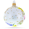 Exquisite Roses Flowers - Blown Glass Ball Christmas Ornament 3.25 InchesUkraine ,dimensions in inches: 3.25 x 3.25 x 3.25