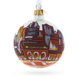 Glass Kansas City, Missouri Glass Ball Christmas Ornament 3.25 Inches in Brown color Round