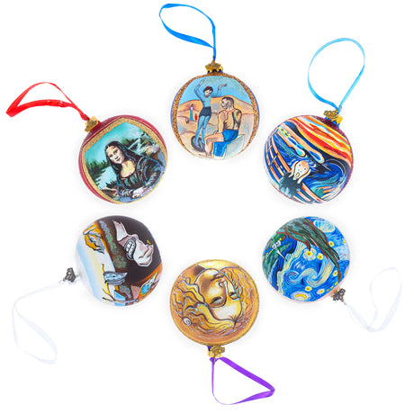 1500 'Salvator Mundi' Masterpiece by Leonardo da Vinci Glass Ball Christmas Ornament 4 InchesUkraine , dimensions in inches: 4 x 4 x 4