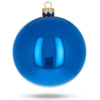 Buy Online Gift Shop Set of 4 Blue Glossy Glass Ball Christmas Ornaments 4 Inches