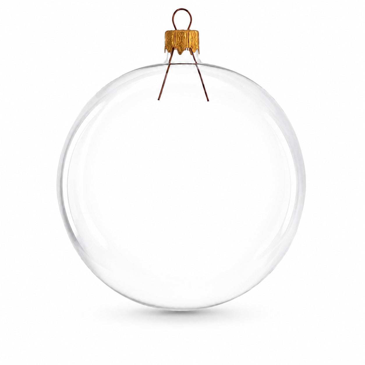 Set of 6 Clear Glass Ball Christmas Ornaments DIY Craft 3.25 InchesUkraine , dimensions in inches: 3.25 x 3.25 x 3.25