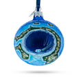 Glass The Great Blue Hole, Belize Glass Ball Christmas Ornament 3.25 Inches in Multi color Round