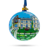 Muckross House, Gardens & Traditional Farms, Kerry, Ireland Glass Christmas Ornament 4 Inches in Multi color, Round shape