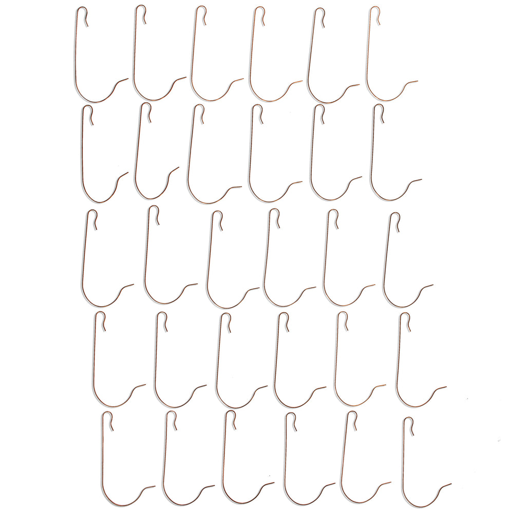 30 Heavy Duty Copper Tone Christmas Ornaments Hooks 2.4 Inches by BestPysanky