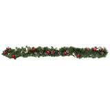 Ukrainian Christmas Garland w. Straw Bows, Apples & Pine Cones 59 InchesUkraine , dimensions in inches: 59 x 59 x