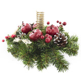 Ukrainian Candle Holder Decoration with Straw Bow, Apples & Pine Cones 16 InchesUkraine , dimensions in inches: 15.7 x 15.7 x
