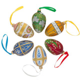 Jeweled Green IKAT on Red Glass Egg Christmas Ornament 4 InchesUkraine ,dimensions in inches: 2.77 x 4.31 x 2.77