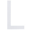 Arial Font White Painted MDF Wood Letter L (6 Inches) by BestPysanky