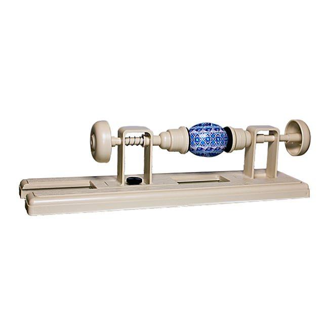 Crafting Lathe for Decorating Eggs, Spheres, and Ornaments - 8 Inches, Plastic in Brown color,  shape