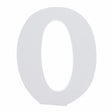 Courier Font White Color Wooden Number 0 (6 Inches) in White color