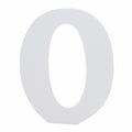 Courier Font White Color Wooden Number 0 (6 Inches) in White color