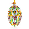 Glass 1901 Gatchina Palace Royal Glass Egg Ornament 4 Inches in White color Oval
